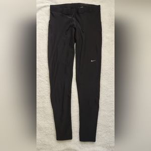 Nike Women's Medium Black Leggings DRI-FIT Zipper Media Pocket